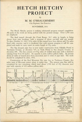 #164859) Hetch Hetchy project by M. M. O'Shaughnessy, City Engineer, San Francisco November, 1931...
