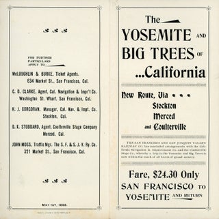 #164902) The Yosemite and big trees of California. New route, via Stockton, Merced and...
