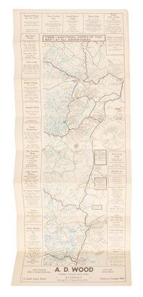 #164905) Tourist map of the eastern High Sierra from Sierraville, California, south to Olancha,...