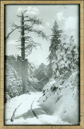 #164933) [Yosemite Valley] Silver Road to Yosemite. Silvertone photographic print on glass....