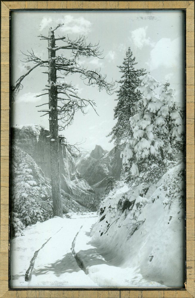 (#164933) [Yosemite Valley] Silver Road to Yosemite. Silvertone photographic print on glass. ARTHUR CLARENCE PILLSBURY.