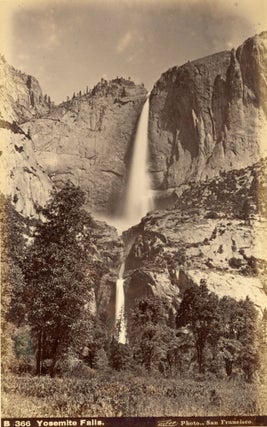[Yosemite Valley] Washington Column and Half Dome and reflection. Albumen photograph.