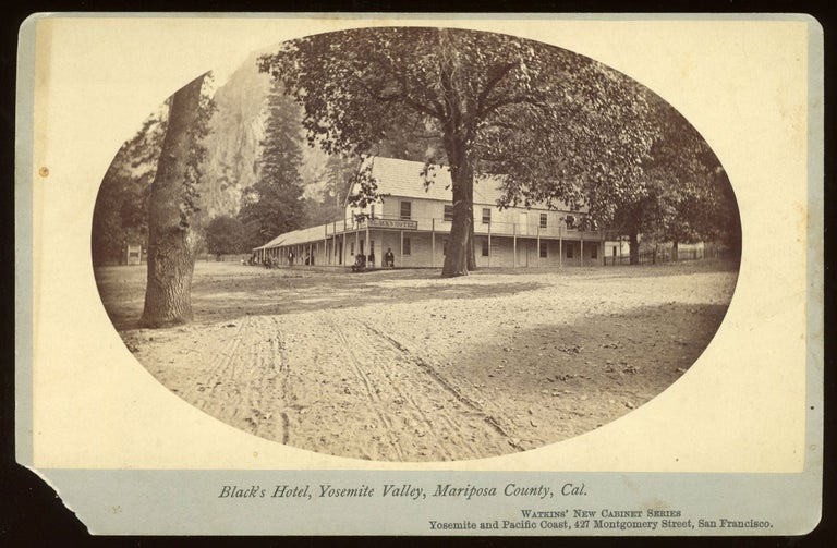 (#164945) [Yosemite Valley] Black's Hotel, Yosemite Valley, Mariposa County, Cal. Albumen print. CARLETON E. WATKINS.