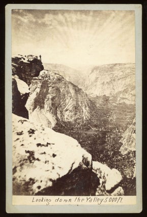 #164951) [Yosemite Valley] Looking down the valley 5000 ft. Albumen print. GUSTAVUS FAGERSTEEN