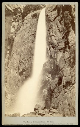 #164962) [Yosemite Valley] The Lower Yo Semite Fall. 418 feet. Albumen print. CARLETON E. WATKINS
