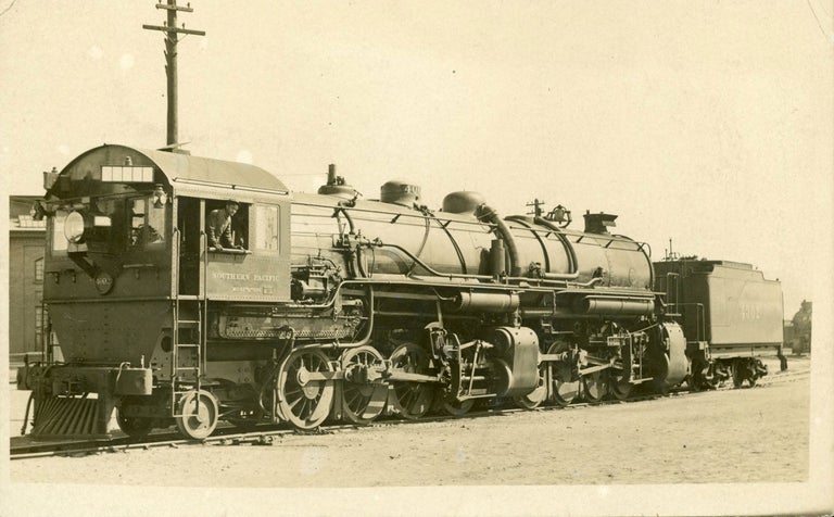 (#165026) MALLET COMPOUND S. P. FREIGHT ENGINE SIERRA GRADE. Real photo post card (RPPC). Railroads, Southern Pacific Railroad.