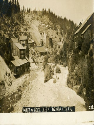 #165028) MINES ON DEER CREEK, NEVADA CITY, CAL. NO. 238. Real photo post card (RPPC). California,...