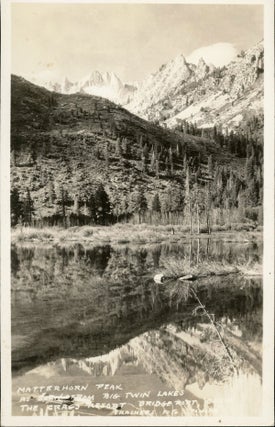 #165030) [High Sierra; Yosemite] Matterhorn Peak as seen from Big Twin Lakes, The Crags Resort,...