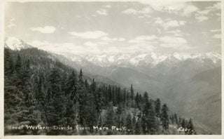 #165033) [Sequoia National Park] Great Western Divide from Moro Rock. Real photo postcard (RPPC)....