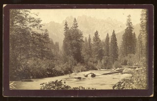 #165047) CASTLE CRAGS FROM THE SACRAMENTO RIVER. [title supplied]. Albumen print. California,...