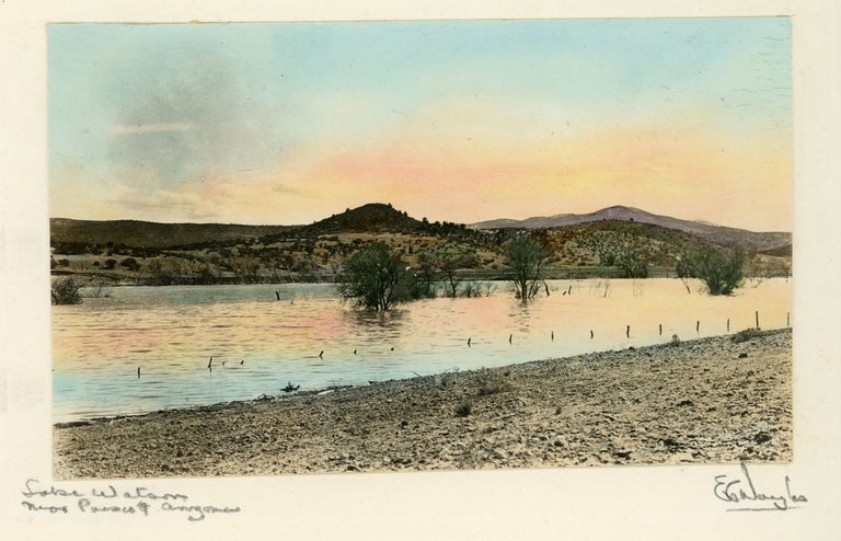 (#165058) LAKE WATSON NEAR PRESCOTT, ARIZONA. Hand-colored photograph. Arizona, Yavapai County.
