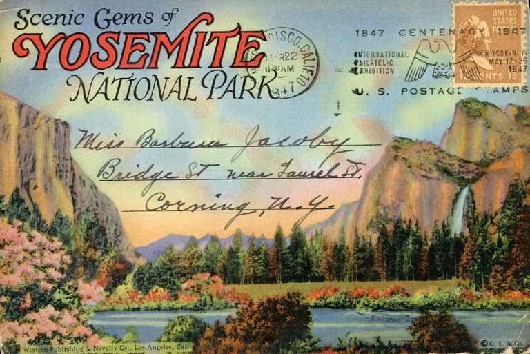 (#165113) Scenic gems of Yosemite National Park ... [folder title]. WESTERN PUBLISHING AND NOVELTY COMPANY.