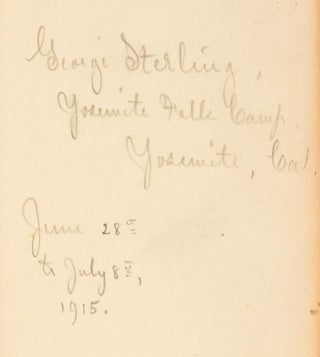 Yosemite: An ode by George Sterling ... Original handwritten manuscript.