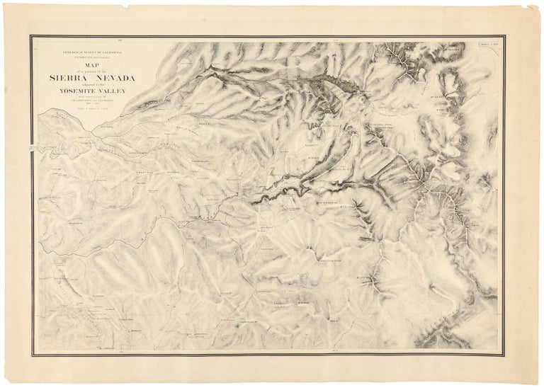 (#165132) Map of a portion of the Sierra Nevada adjacent to the Yosemite Valley from surveys made by Chs. F. Hoffmann and J. T. Gardner, 1863-1867. Scale 2 miles to 1 inch. CALIFORNIA. STATE GEOLOGIST, JOSIAH DWIGHT WHITNEY.