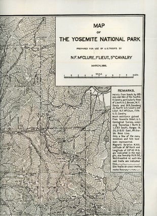 #165514) Map of the Yosemite National Park prepared for use of U. S. troops by N. F. McClure, 1st...