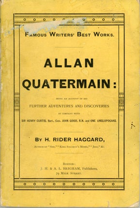 #165942) ALLAN QUATERMAIN. Haggard, Rider