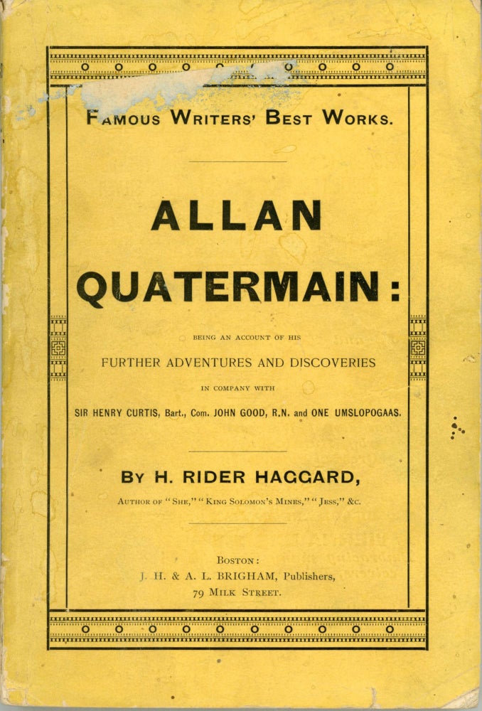 (#165942) ALLAN QUATERMAIN. Haggard, Rider.