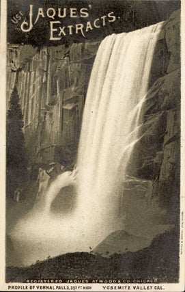 #165970) Use Jaques' Extracts. Profile of Vernal Falls, 350 ft. high Yosemite Valley Cal....