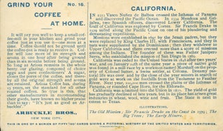 California. Copyright, 1882, by Arbuckle Bros. N. Y.