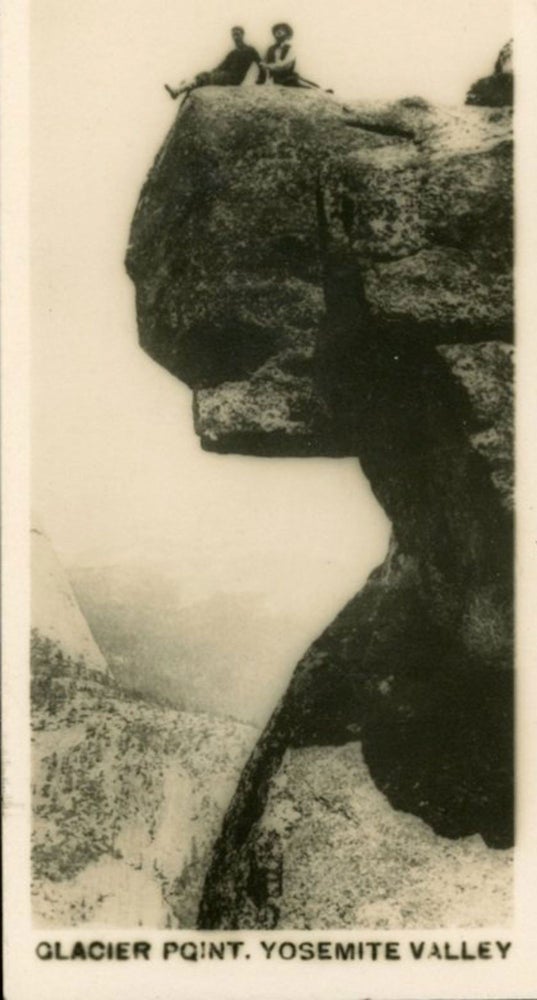 (#165975) Glacier Point, Yosemite Valley [caption title]. Cigarette card, ARCADIA WORKS.