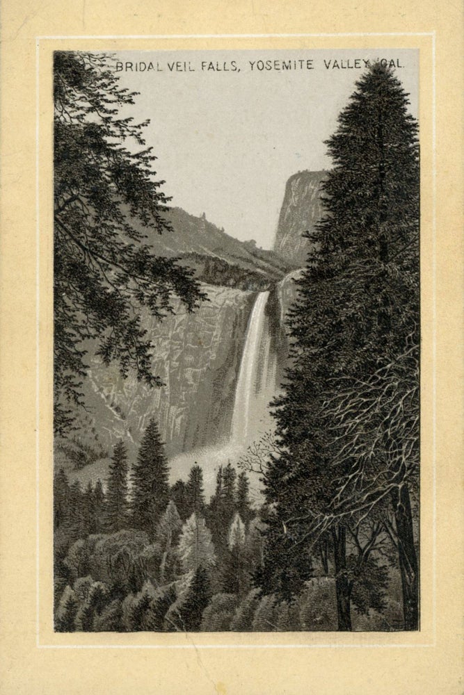 (#165990) Bridal Veil Falls, Yosemite Valley, Cal. [caption title]. Advertising card, DAYTON SPICE MILLS CO.