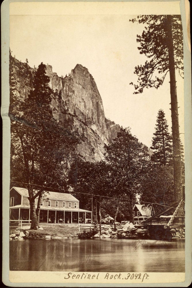 (#165998) [Yosemite Valley] Yo-Semite-Valley California by Gustavus Fagersteen [portfolio title]. Portfolio with 12 albumen prints of Yosemite Valley and the Mariposa Big Tree Grove, and one albumen print of the Monterey Peninsula. GUSTAVUS FAGERSTEEN.