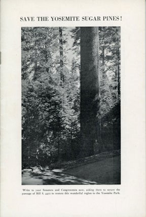 #166033) Save the Yosemite sugar pines! Write to your senators and congressmen now, asking them...