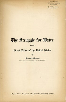 #166135) The struggle for water in the great cities of the United States by Marsden Manson. ......