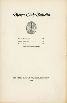 Fifty-seven-year index Sierra Club Bulletin, 1893-1949 compiled by Dorothy H. Bradley and George Shocat.