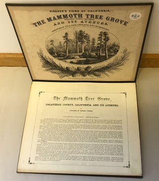 The Mammoth Tree Grove Calaveras County, California. And its avenues. Typographical work by Agnew & Deffebach, San Francisco. Consisting of title page & 12 plates with 25 engravings. Entered according to Act of Congress in the year 1862 by Edward Vischer in the Clerk's Office of the U. S. District Court for the Northern District of Cal. L. Nagel, Print. C. C. Kuchel, Lith. Drawn and published by Edward Vischer, San Francisco, Cal. No. 515 Jackson Street, above Montgomery.