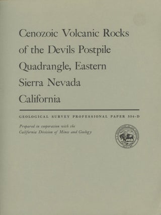 #166384) Cenozoic volcanic rocks of the Devils Postpile quadrangle, Eastern Sierra Nevada...