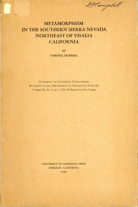#166430) Metamorphism in the southern Sierra Nevada northeast of Visalia California by Cordell...