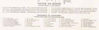 GUIDE TO BODIE[,] MONO COUNTY, CALIFORNIA ... PREPARED BY E. W. BILLEB - AUG. '56 [caption title].