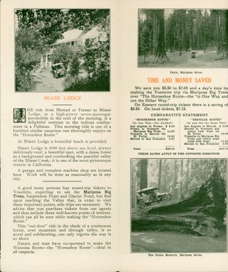 Yosemite Mariposa Big Trees "the Horseshoe Route" ... Literature, reservations and tickets of Peck-Judah Company 687 Market Street, San Francisco. 623 South Spring Street, Los Angeles [cover title].