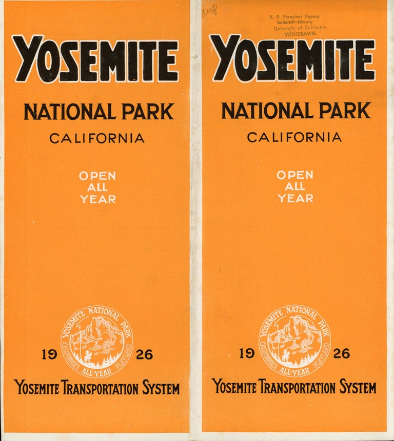 (#166522) Yosemite National Park California open all year 1926 Yosemite Transportation System [cover title]. YOSEMITE TRANSPORTATION SYSTEM.
