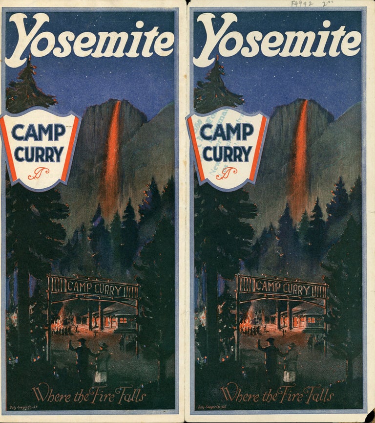 (#166529) Yosemite Camp Curry where the fire falls [cover title]. CAMP CURRY.