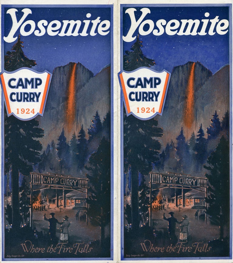 (#166532) Yosemite Camp Curry 1924 where the fire falls [cover title]. CAMP CURRY.