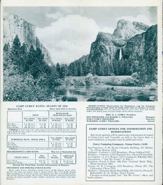 Yosemite Camp Curry 1924 where the fire falls [cover title].