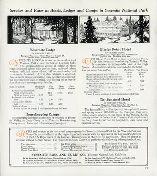 Yosemite and the Mariposa Big Trees[.] Yosemite Transportation System operated by Yosemite Park and Curry Co. [cover title].