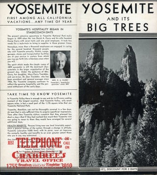 #166540) Yosemite and its Big Trees ... [cover title]. YOSEMITE PARK AND CURRY COMPANY