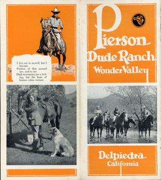 #166547) PIERSON DUDE RANCH WONDER VALLEY DELPIEDRA CALIFORNIA [cover title]. California, Fresno...