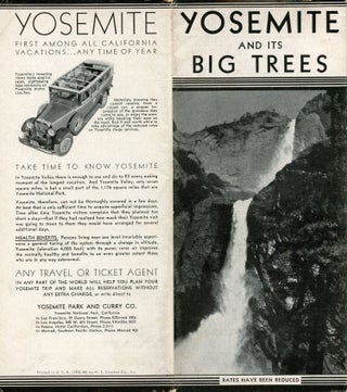#166570) Yosemite and its Big Trees ... [cover title]. YOSEMITE PARK AND CURRY COMPANY
