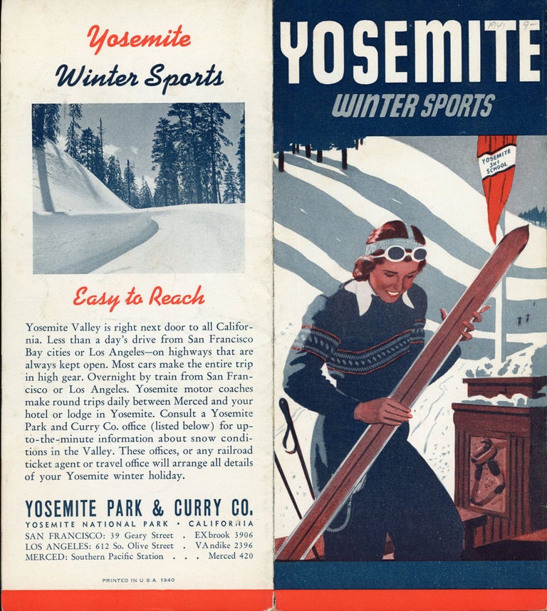 (#166572) Yosemite Winter Sports [cover title]. YOSEMITE PARK AND CURRY COMPANY.