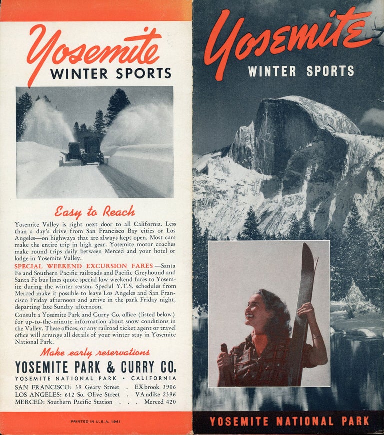 (#166573) Yosemite Winter Sports Yosemite National Park [cover title]. YOSEMITE PARK AND CURRY COMPANY.