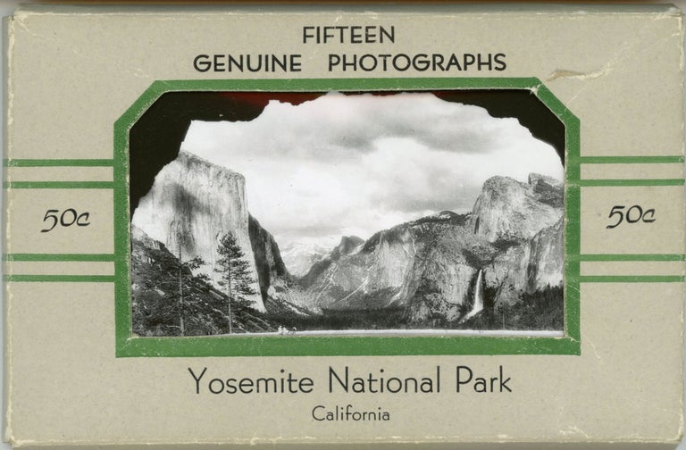 (#166637) Fifteen genuine photographs 50¢ 50¢ Yosemite National Park California [card mailing folder title]. YOSEMITE PARK, CURRY CO.