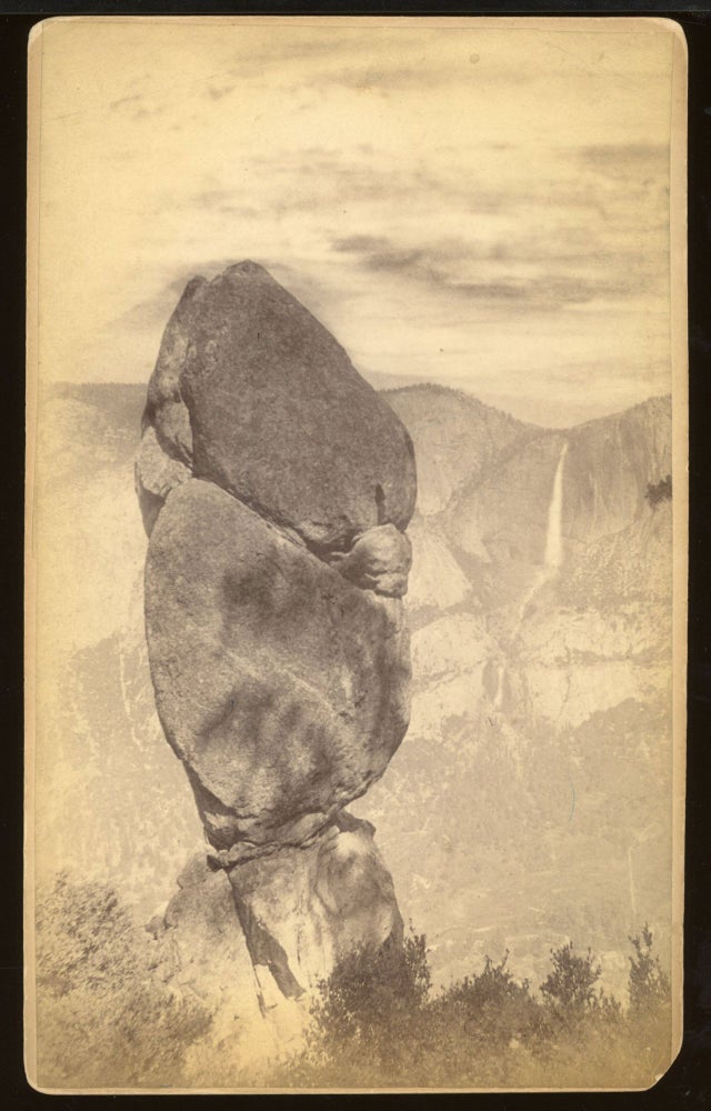 (#166644) [Yosemite Valley] "Agassiz Column, Yosemite Valley, going up the trail." Albumen print. GUSTAVUS FAGERSTEEN.