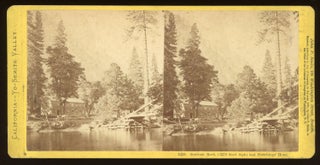 #166648) [Yosemite Valley] "Sentinal [sic] Rock, (3270 feet high), and Hutchings' hotel."...