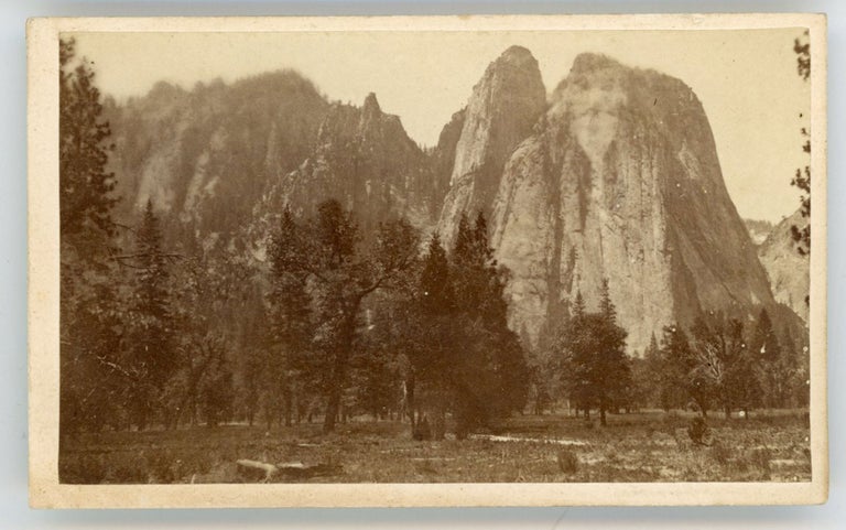 (#166656) [Yosemite Valley] "1104. The Cathedral Rocks, 3,000 feet high, Yo-Semite Valley, Mariposa County." Albumen print. HOUSEWORTH, THOMAS CO., publishers.