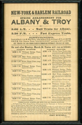 #166675) NEW YORK & HARLEM RAILROAD[.] SPRING ARRANGEMENT FOR ALBANY AND TROY ... COMMUTATION...