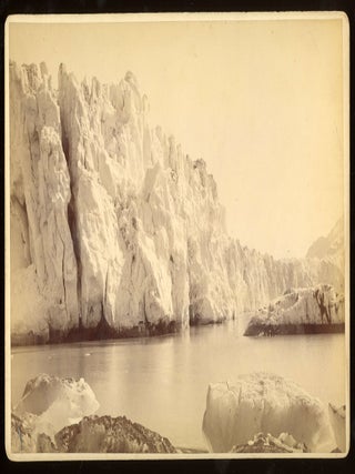 #166687) FACE OF MUIR GLACIER, FROM THE TOP. No. 5038. Albumen print. Alaska, Muir Glacier